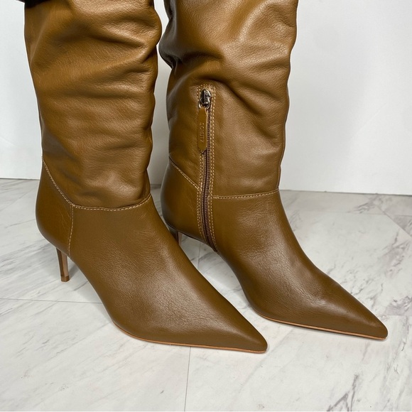 New! Schutz Ashlee Slouch Brown Heeled Tall Boot 5 1/2 B - Picture 10 of 15